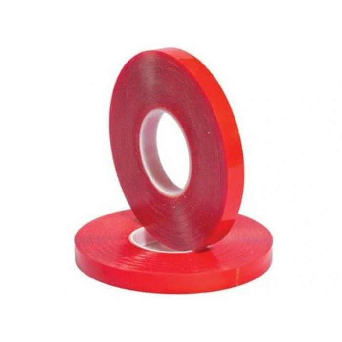 Çift Taraflı Akrilik Silikonize Bant 18 Mm X 2 Metre Kırmızı Vhb