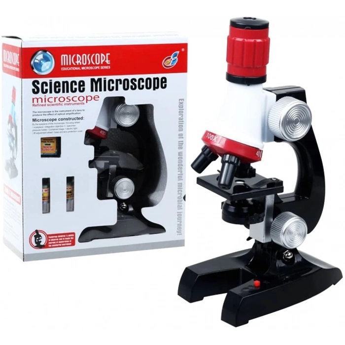 HEYF Eğitici Mikroskop Kiti Zoom Led Işıklı 100x 400x 1200x St1200x