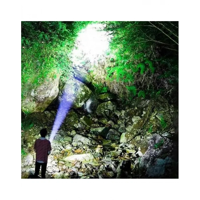 El Feneri 8 Mod Şarjlı Fosforlu Mıknatıslı Led El Feneri