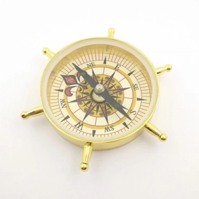 HEYF Estetik Tasarım Dümen Model Pirinç Pusula