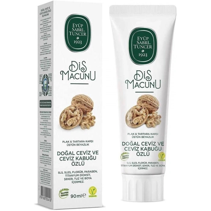 heyf Eyüp Sabri Tuncer Doğal Ceviz ve Ceviz Kabuğu Özlü Diş Macunu 90ml.