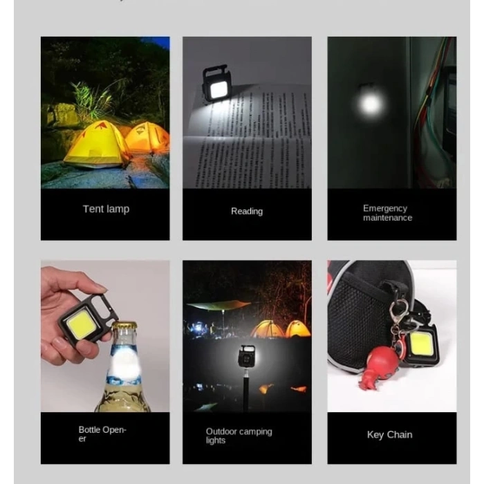 HEYF F.20a Mıknatıslı Kamp Feneri El Feneri 800 Lümen 30 Cob