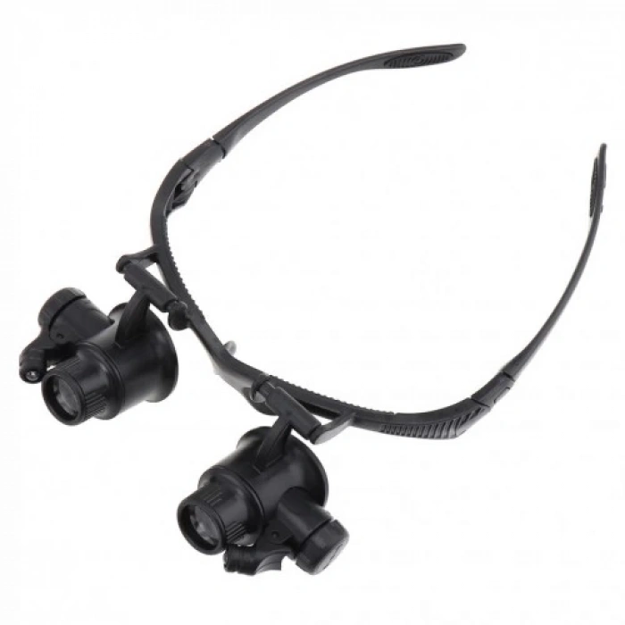 HEYF Gözlük Modeli 10x 15x 20x 25x Lens,2led Işıklı,büyüteç