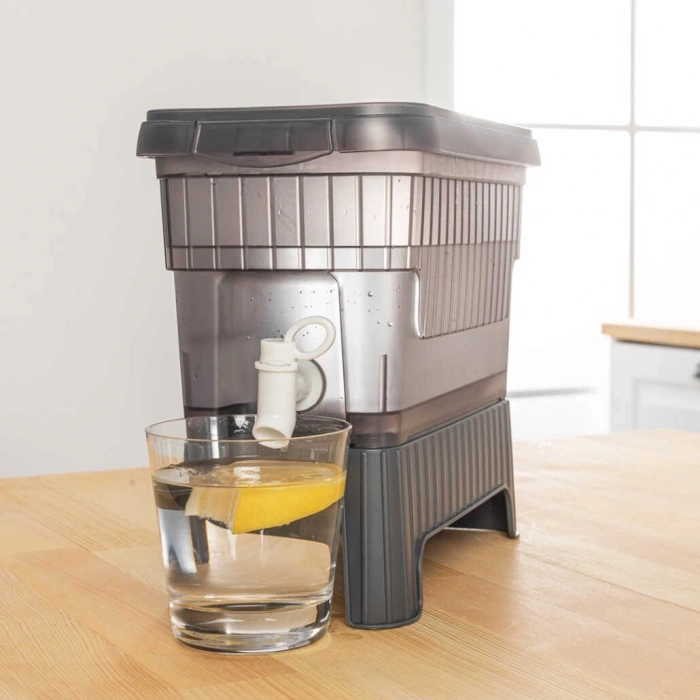 Gri Buzdolabı İçi Musluklu Ayaklı Su -limonata - İçecek Sebili Piknik Bidonu 4 Lt