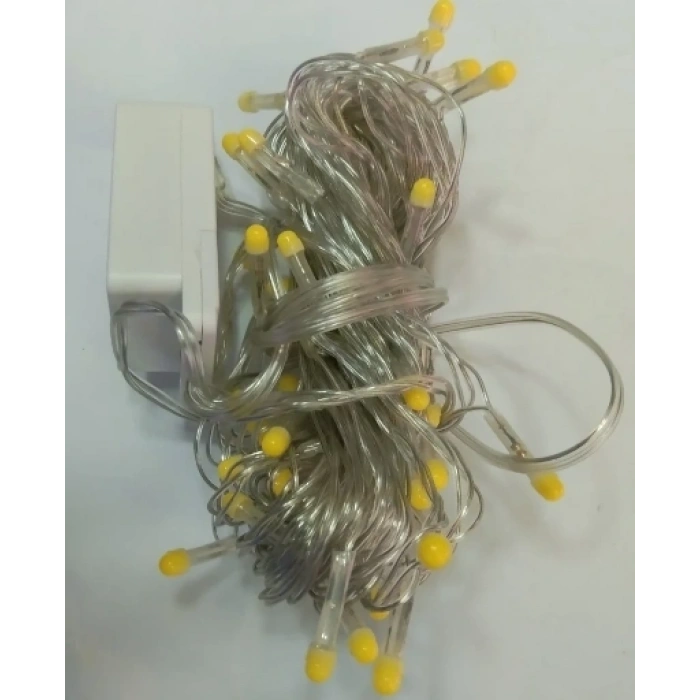 HEYF 10m 100 Led Damla Uçlu Led Işık Gün Işığı Şeffaf Kablo