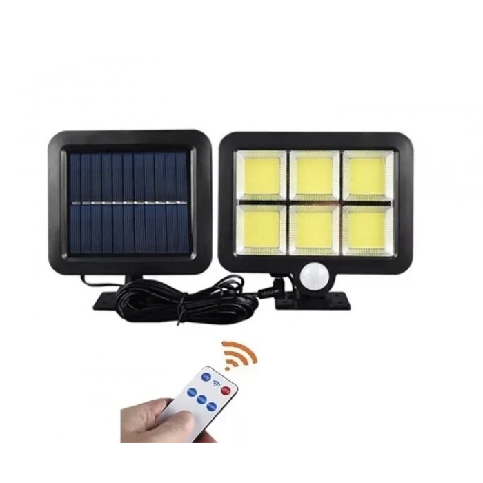 HEYF 120 Cob Led Solar Panelli 3 Modlu Duvar Lambası Uzaktan Kumandalı Mz-302k