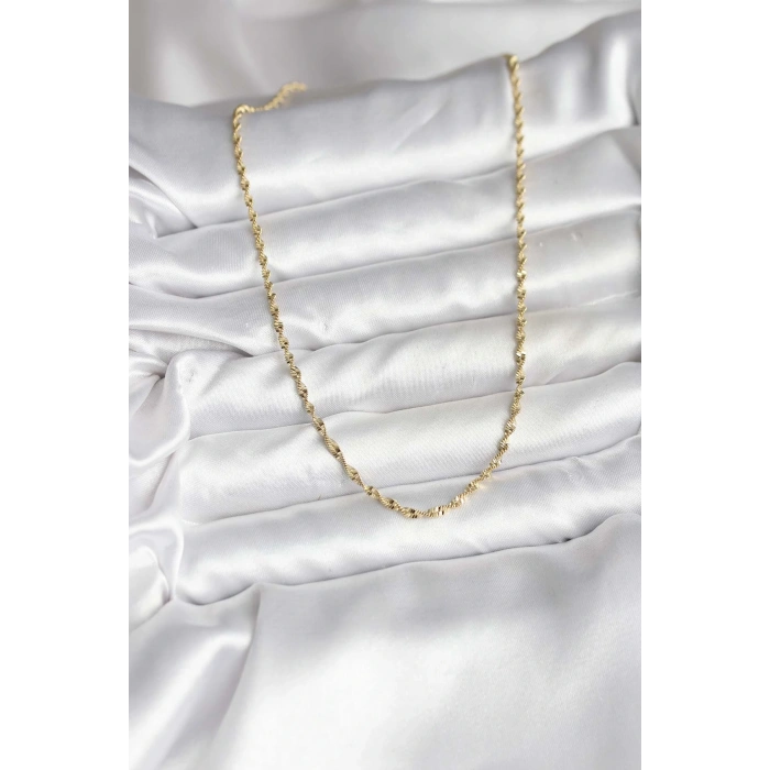 HEYF 14K Gold Renk Kaplama Burgu Model CM Kadın Kolye