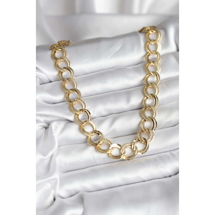 HEYF 14K Gold Renk Kaplama Samanyolu Model CM Kadın Kolye