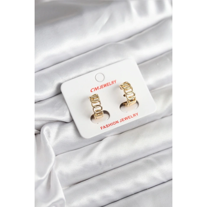 HEYF 14K Gold Renk Kaplama Samanyolu Model CM Kadın Küpe