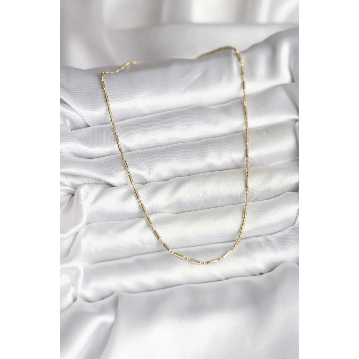 HEYF 14K Gold Renk Kaplama Zincir Model CM Kadın Kolye