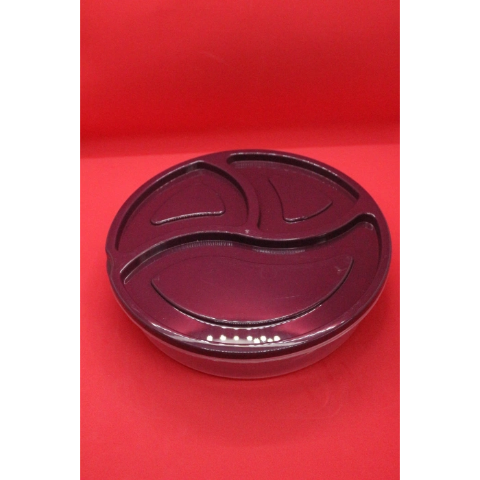 heyf 3 Bölmeli Yuvarlak Saklama Kabı