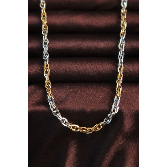 HEYF 316L Çelik Çift Renk Hallow Model Kolye