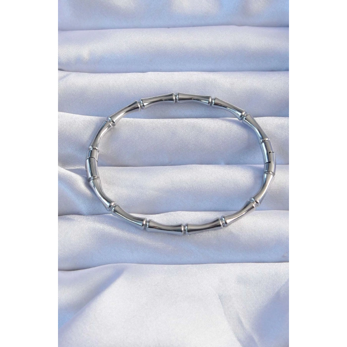 HEYF 316L Çelik Gümüş Renk Kemik Model Bileklik