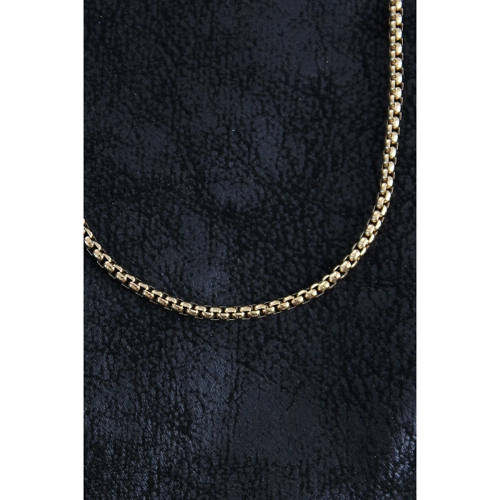 HEYF 316L Çelik Örme Zincir Model Gold Renk Erkek Kolye