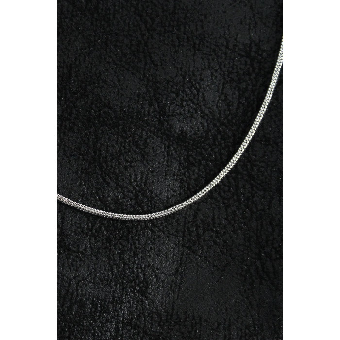 HEYF 316L Çelik Örme Zincir Model Gümüş Renk Erkek Kolye