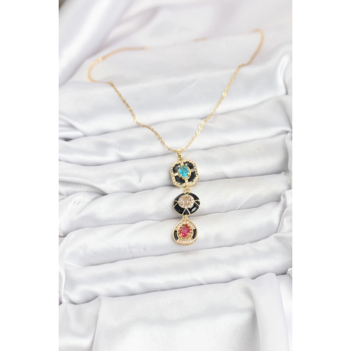 HEYF 316L Çelik Vintage Model Kadın Kolye