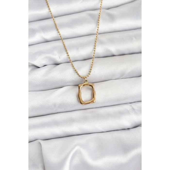 HEYF 316L Çelik Zincir Gold Renk Model Kadın Kolye