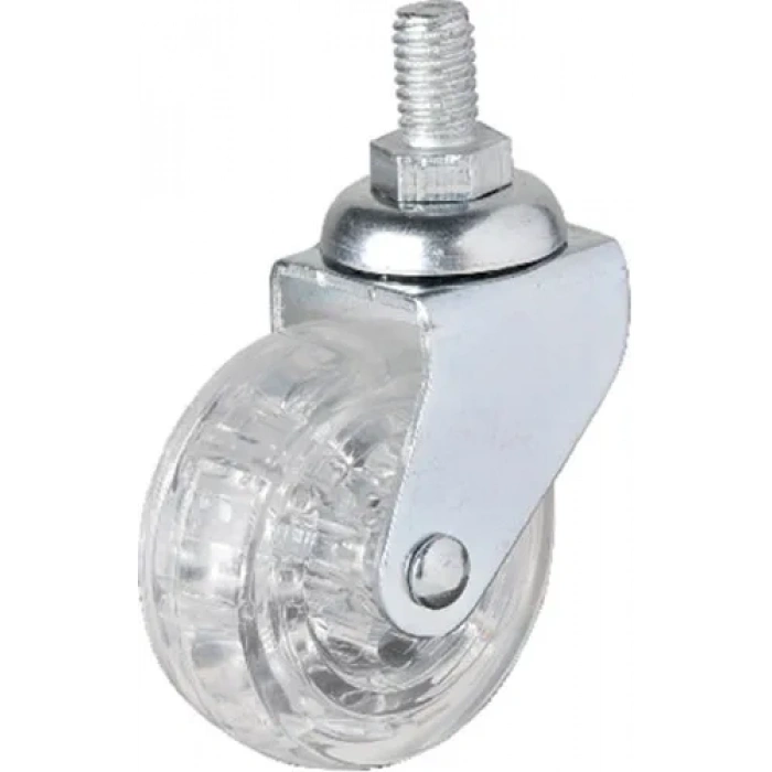 HEYF 326 - 50x20 Mm Şeffaf Makaralı Vidalı Teker 4 Adet