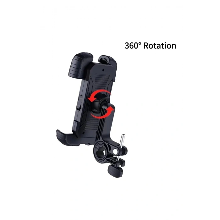 HEYF 360° Derece Ayarlanabilen Gidon Bağlantılı Bisiklet Motosiklet İçin Abs 4-7.8″ İnç Telefon Tutucu