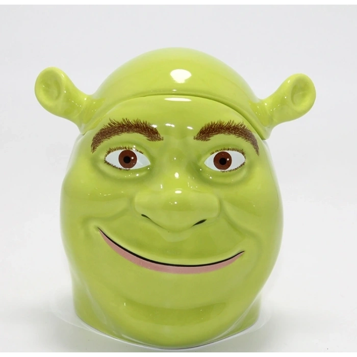 HEYF 3d Shrek Tasarımı Kapaklı Kupa Bardak Alk4534