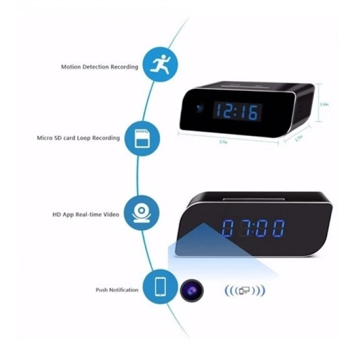 HEYF 4k Wifi Gizli Kamera Bebek Bakıcı Kamera 1080p Masa Üstü Sesli Kayıt