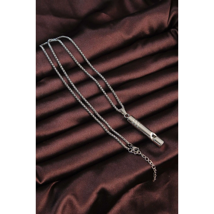 HEYF Acil Durum Düdüğü 316L Çelik Kararma Yapmaz Yüksek Desibel Kolye Unisex