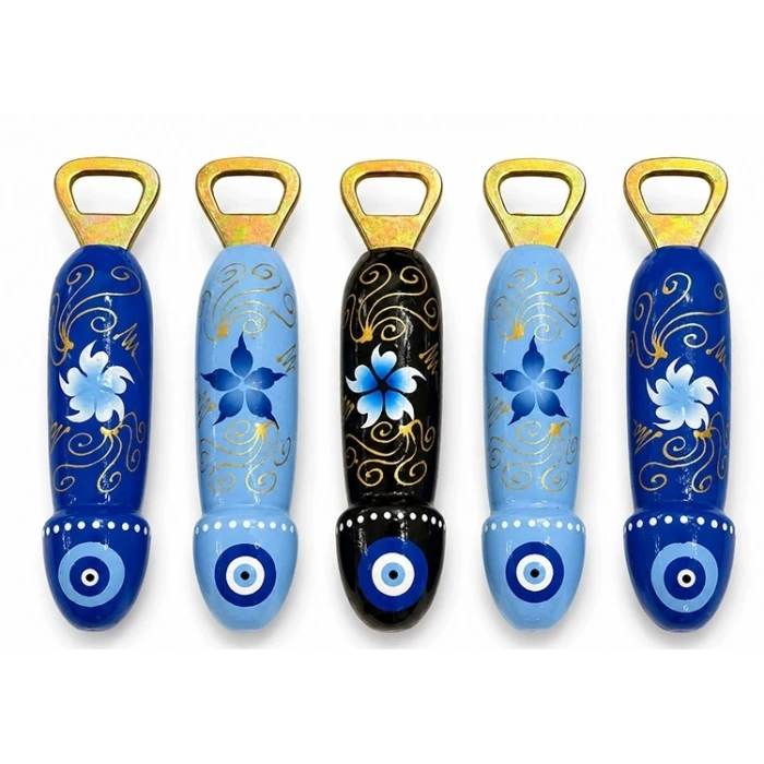HEYF Ahşap Penis Tasarımlı Şişe Açacağı 5li Set No:1011