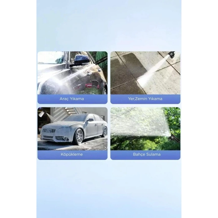 HEYF Akülü Şarjlı Yüksek Basınçlı Oto Araba Bahçe Yıkama,temizleme Su Sı