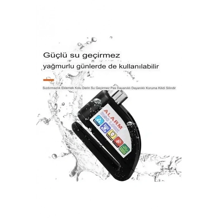 HEYF Alarmlı Disk Kilidi Motorsiklet Scooter Bisiklet Sesli Alarm 110 Desibel Yüksek Ses