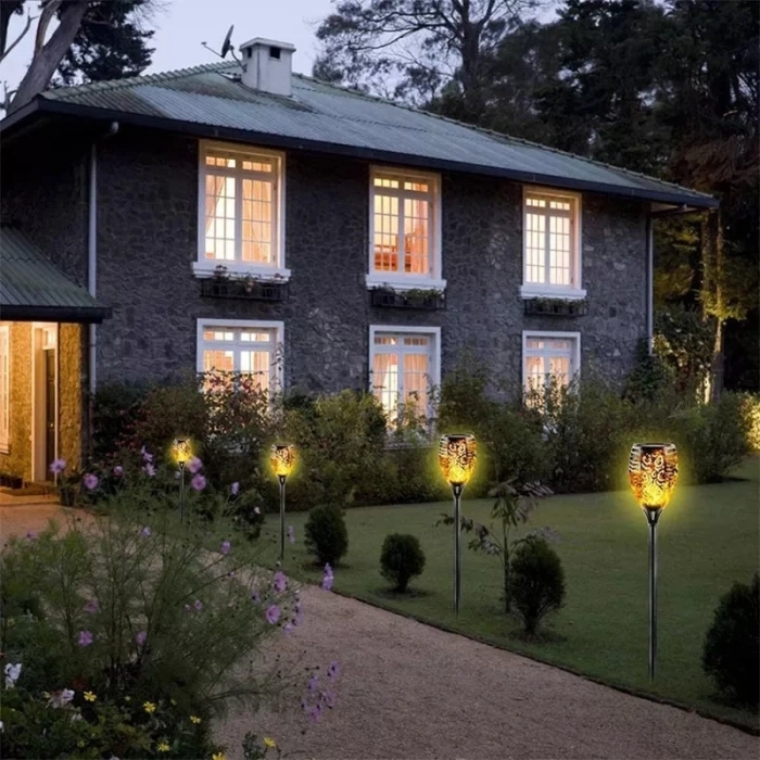 HEYF Alev Efektli Solar Bahçe Lambası (51 Cm)