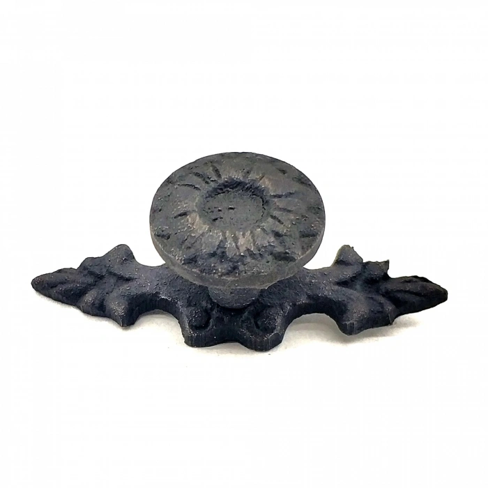 HEYF Antika Tarz Dekoratif Pirinç Çiçek Düğme - 20x53 Mm, Oksit