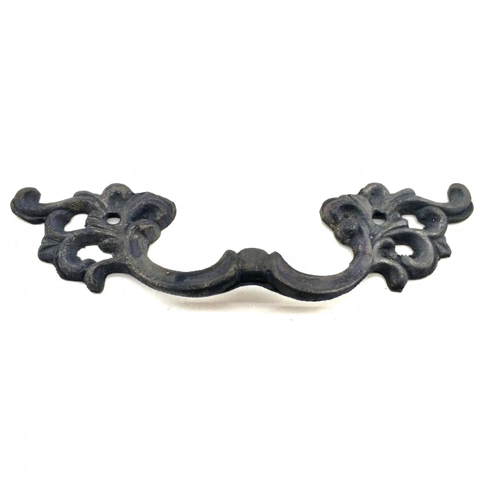 HEYF Antika Tarz Dekoratif Pirinç Çiçek Kapı Kulbu - 44x148 Mm, Oksit