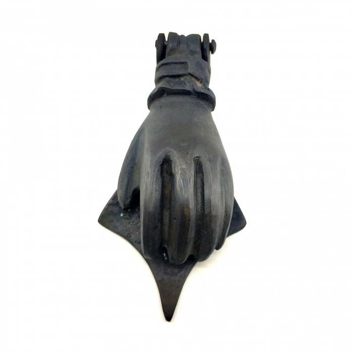 HEYF Antika Tarz Dekoratif Pirinç El Kapı Tokmağı, Taktak - 167x75 Mm, Oksit