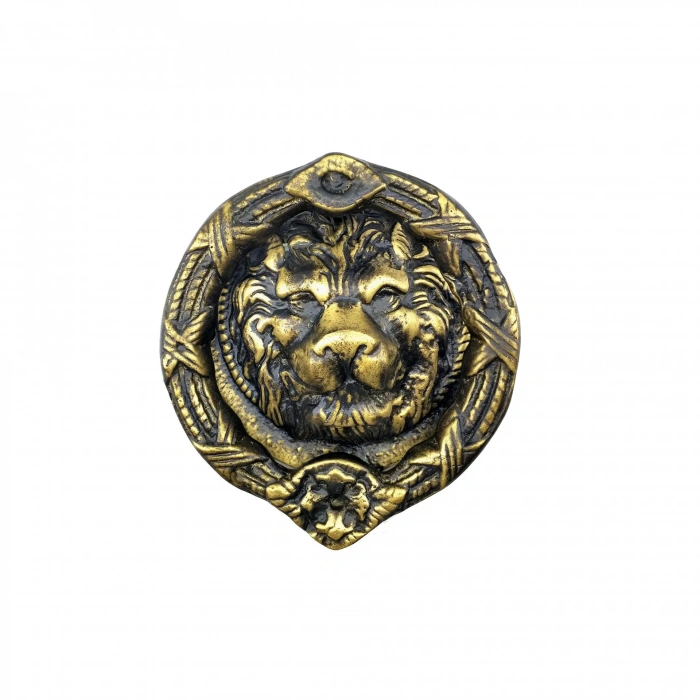 HEYF Antika Tarz Dekoratif Pirinç  Kapı Tokmağı, Taktak - 185 Mm, Antik