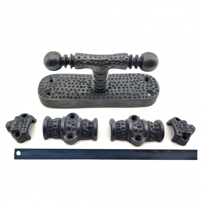 HEYF Antika Tarz Dekoratif Pirinç Üstten İspanyolet - 133x40 Mm, Oksit