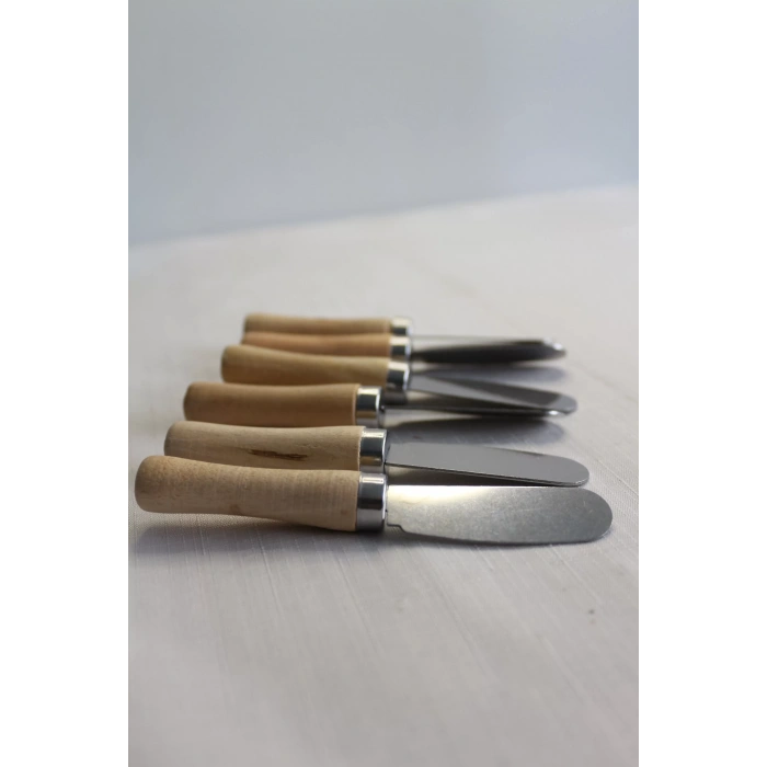 heyf 6 Adet Bambu Saplı Kahvaltı Bıçağı Tereyağı, Reçel, Çikolata Bıçağı