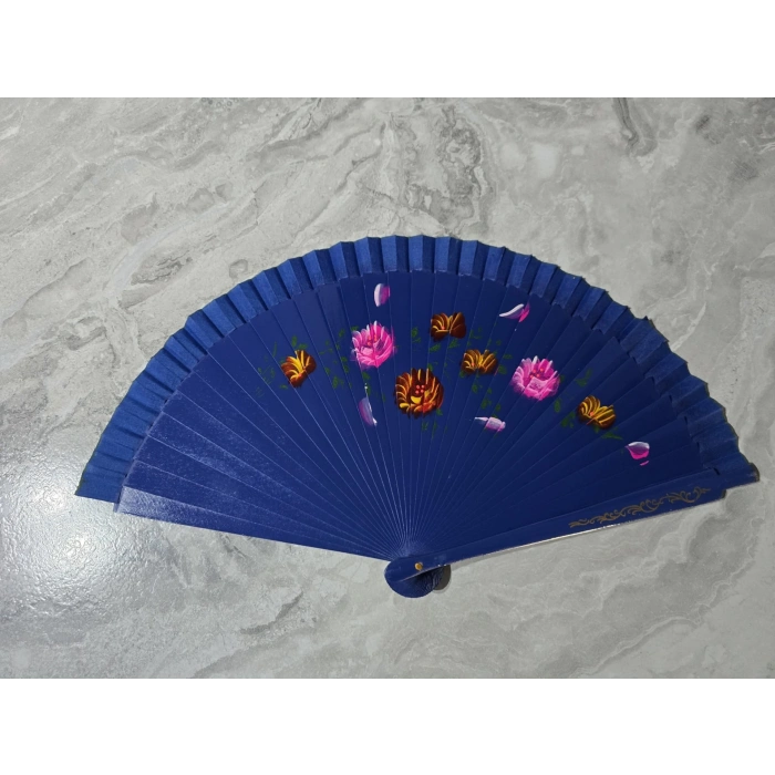 HEYF Bambu Çift Taraflı Yelpaze Karışık Renkler 12li Paket