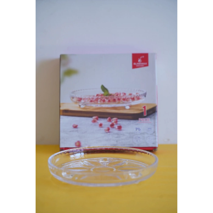 heyf Blınkmax Ayaklı Şeffaf Cam Tabak