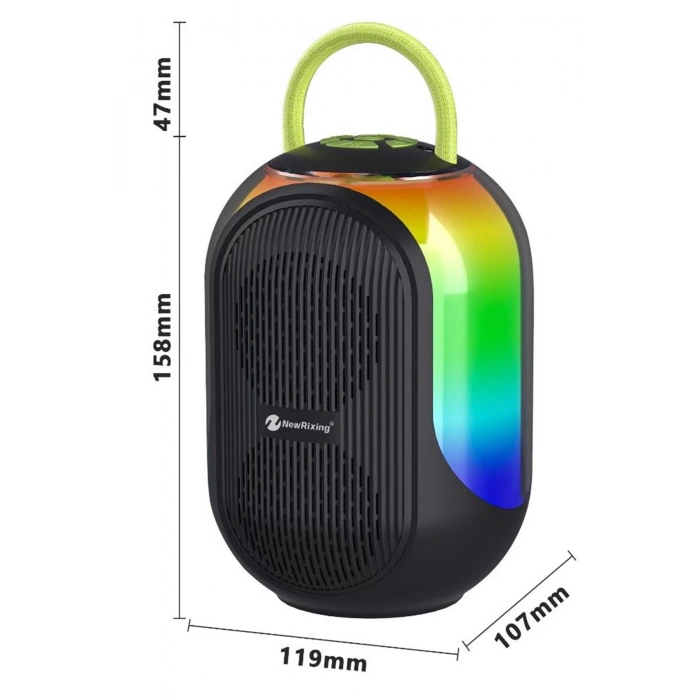 HEYF Bluetooth Çift Mikrofonlu Kablosuz Karaoke Rgb Işıklı Yüksek Sesli Müzik 4 Ses Degıstırme