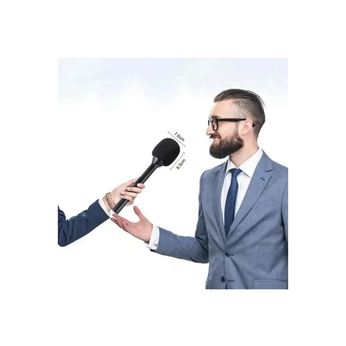 HEYF Çift Mikrofonlu Profosyonel Kablosuz Yüksek Kaliteli Ses Kaydı Röportaj Mikrofonu