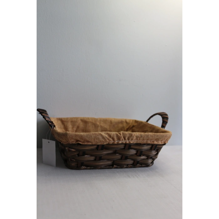 heyf Clk Dıkdörtgen Kumaslı Hasır Sepet 24*25*8,5 1045