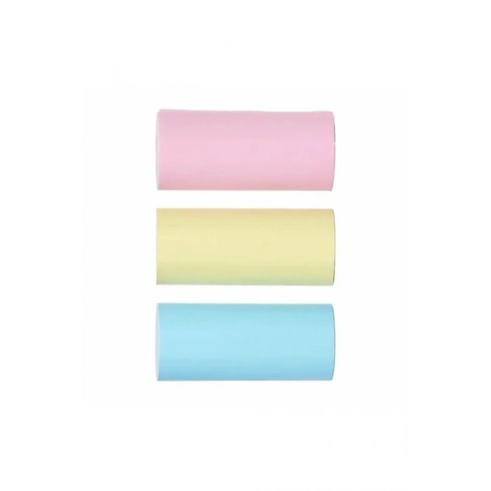 HEYF Çocuk Fotoğraf Makinesi Yedek Termal Baskı Kağıdı Renkli (3 Lü Rulo) – 57x25mm