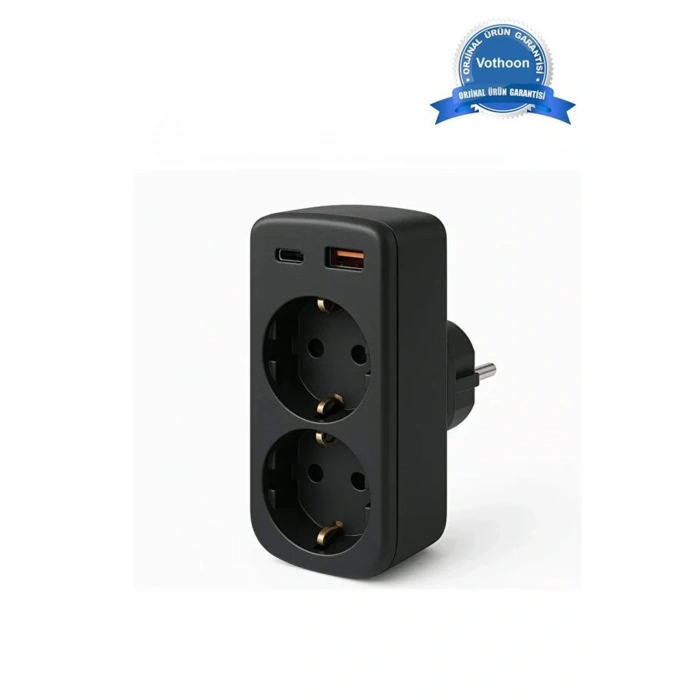 HEYF Çoklu Priz Yüksek Gerilim Korumalı 2’li Priz 1xusb 1xtype-c Çıkışlı Grup Priz Çoğaltıcı
