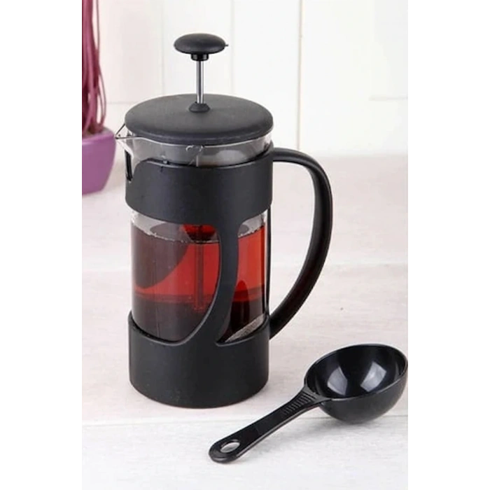 heyf French Press Bitki Çayı & Kahve Demliği 350 ml Ölçek Kaşıklı