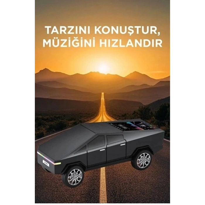 HEYF D68 Cyber Model Araba Tasarımlı Bluetooth Hoparlör 15w Güçlü Ses Rgb Led /tws/usb Siyah