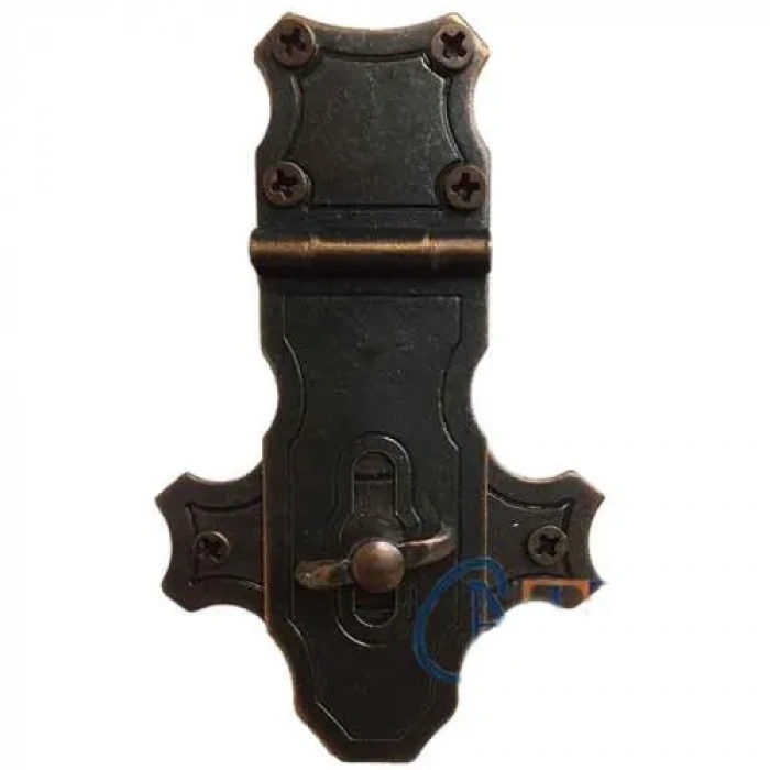 HEYF Dekoratif Anahtarlı Sandık Askısı - 40x65mm, Oksit, 1 Adet