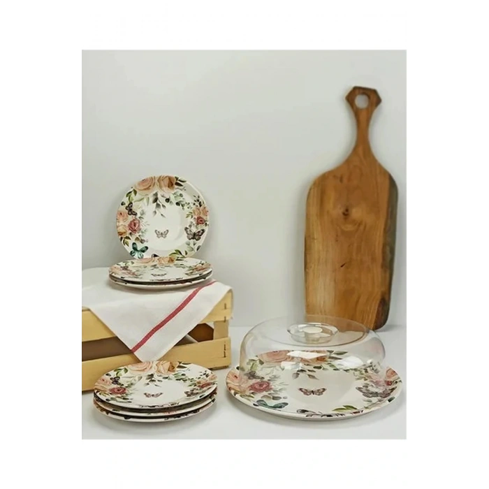 heyf Dijital Baskılı İkram Seti 6 Tabak 1 Fanus