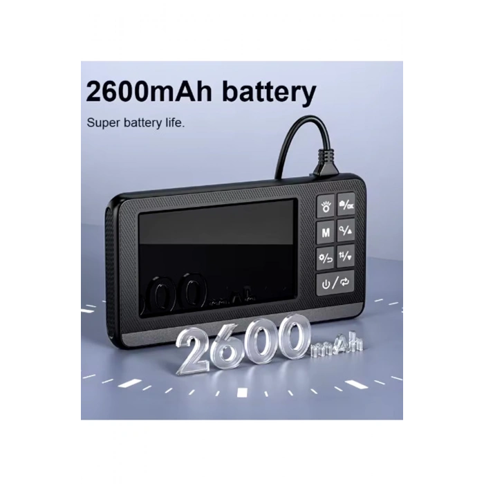 HEYF Ekranlı Çift Kameralı 10 Mt Sert Kablo Endoskop Kamera 8 Mm 4.3 Inc Hafıza Kart Destekli