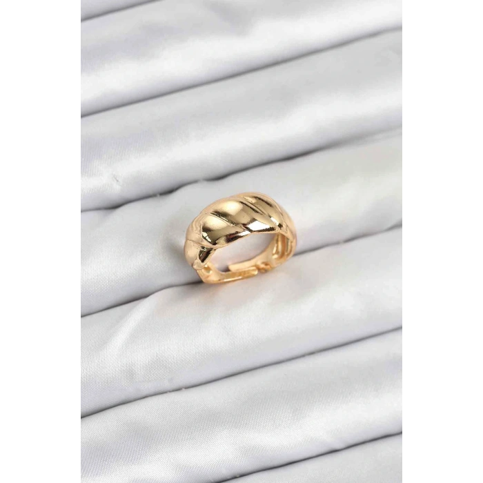 HEYF Gold Renk Bombeli Sarmal Yüzük