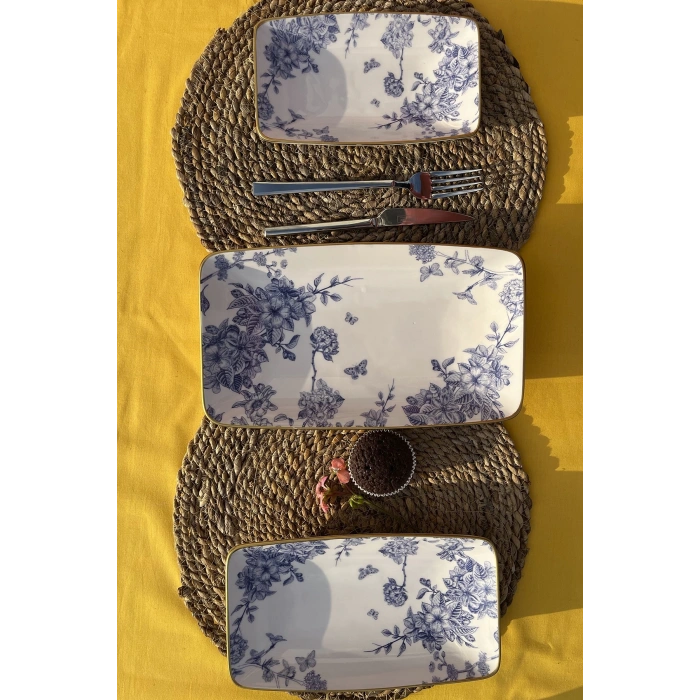 heyf Spring Time 3lü Kayık Tabak G4181